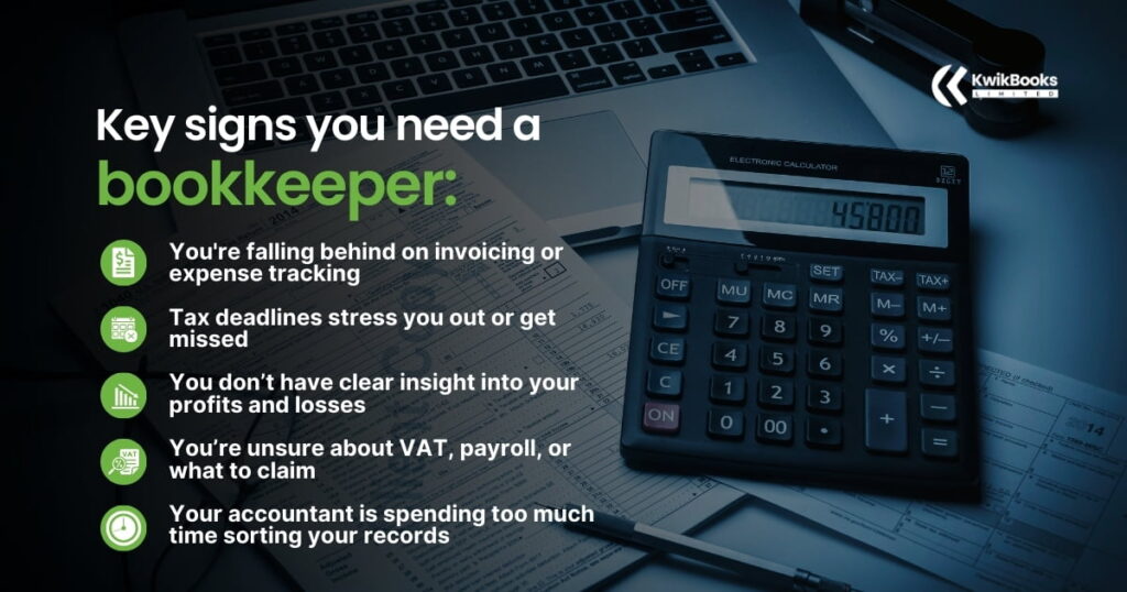 Key signs you need a bookkeeper